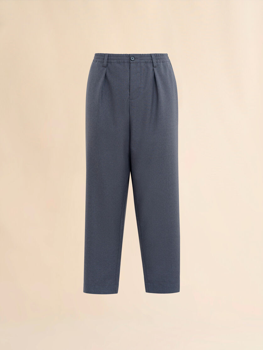 stutterheim x marni Grey tropical wool trousers with drawstring waist