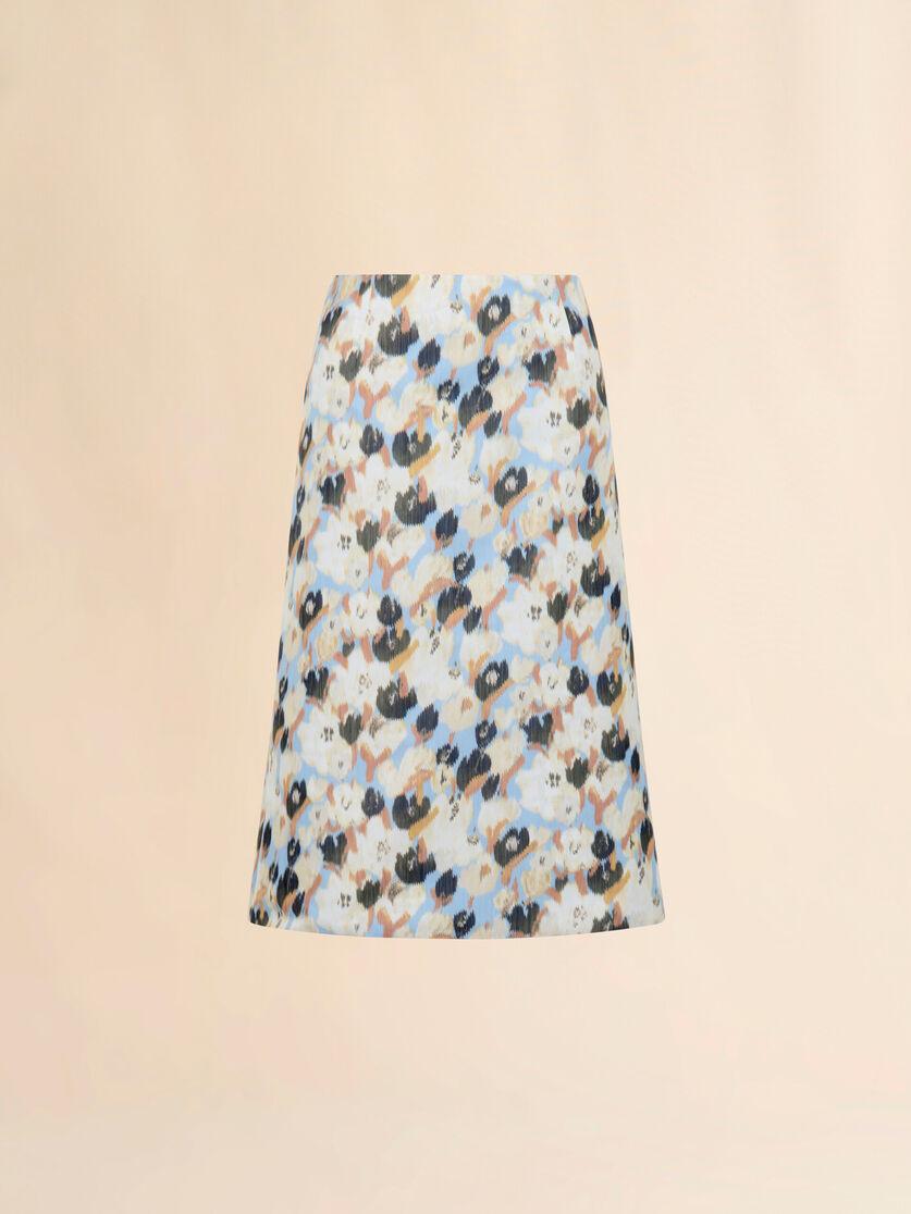 stutterheim x marni Light blue duchesse skirt with Secret Bouquet print