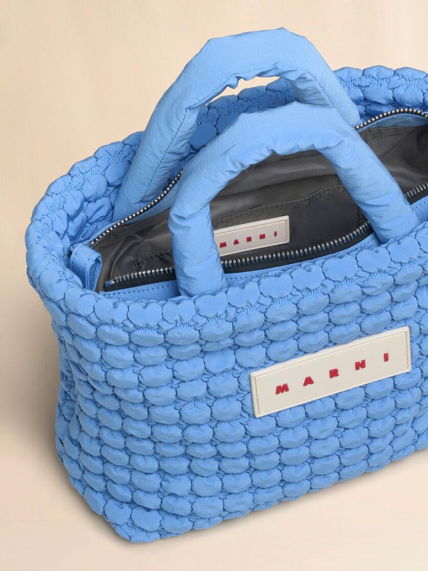 Stutterheim X Marni Light Blue Nylon Puff Small Tote Bag