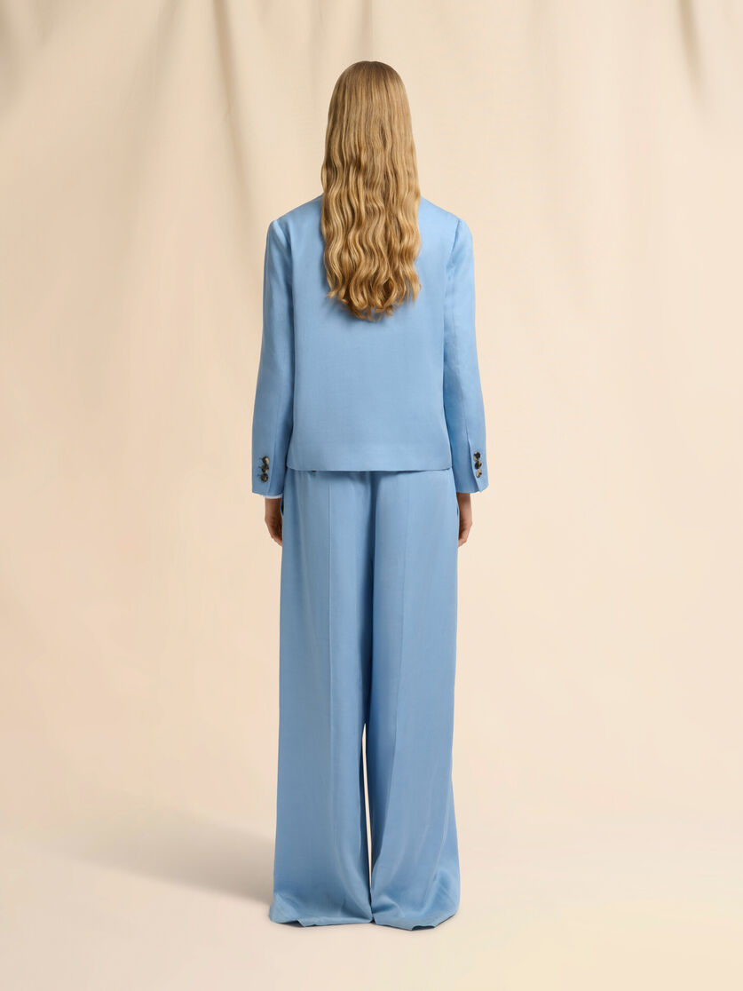 Stutterheim X Marni Light Blue Satin Single-breasted Jacket