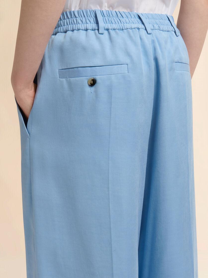 Stutterheim X Marni Light Blue Satin Wide-leg Trousers