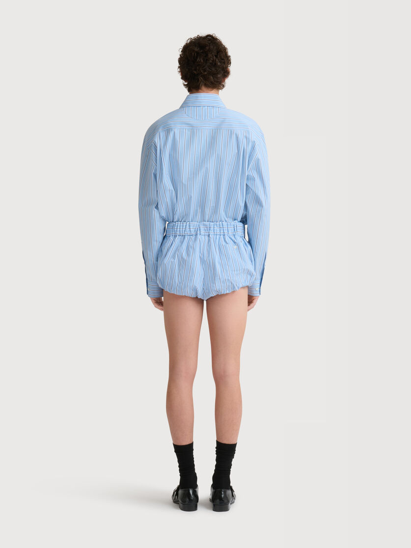Stutterheim X Marni Light Blue Striped Poplin Bloomers