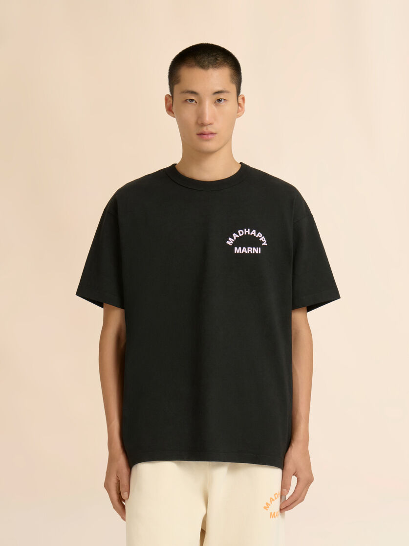 Stutterheim X Marni Marni + Madhappy Black Cotton T-shirt With Animal Print