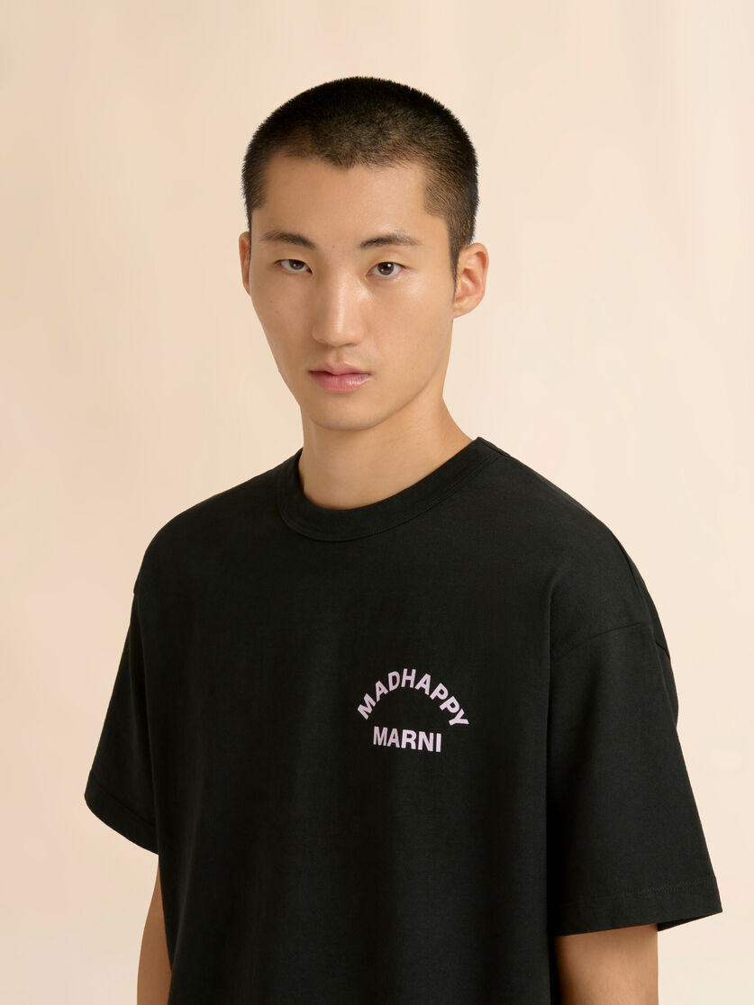 Stutterheim X Marni Marni + Madhappy Black Cotton T-shirt With Animal Print