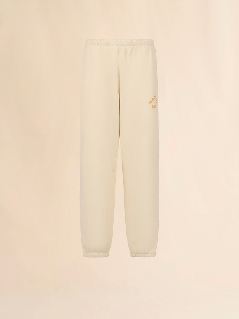 stutterheim x marni Marni + Madhappy cream cotton sweatpants with arch logo print