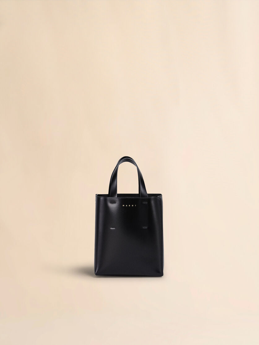 stutterheim x marni Museo Mini Bag in black leather