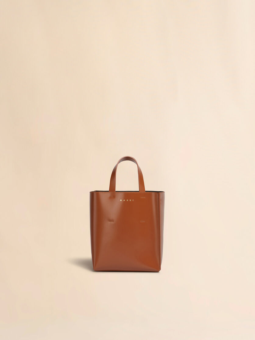 stutterheim x marni Museo Mini Bag in brown leather