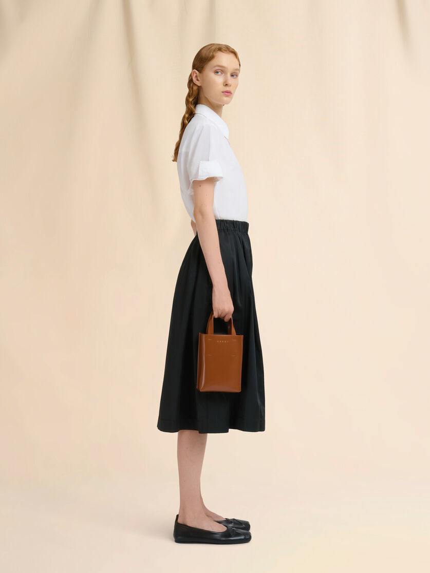 Stutterheim X Marni MUSEO Nano Bag In Brown Leather