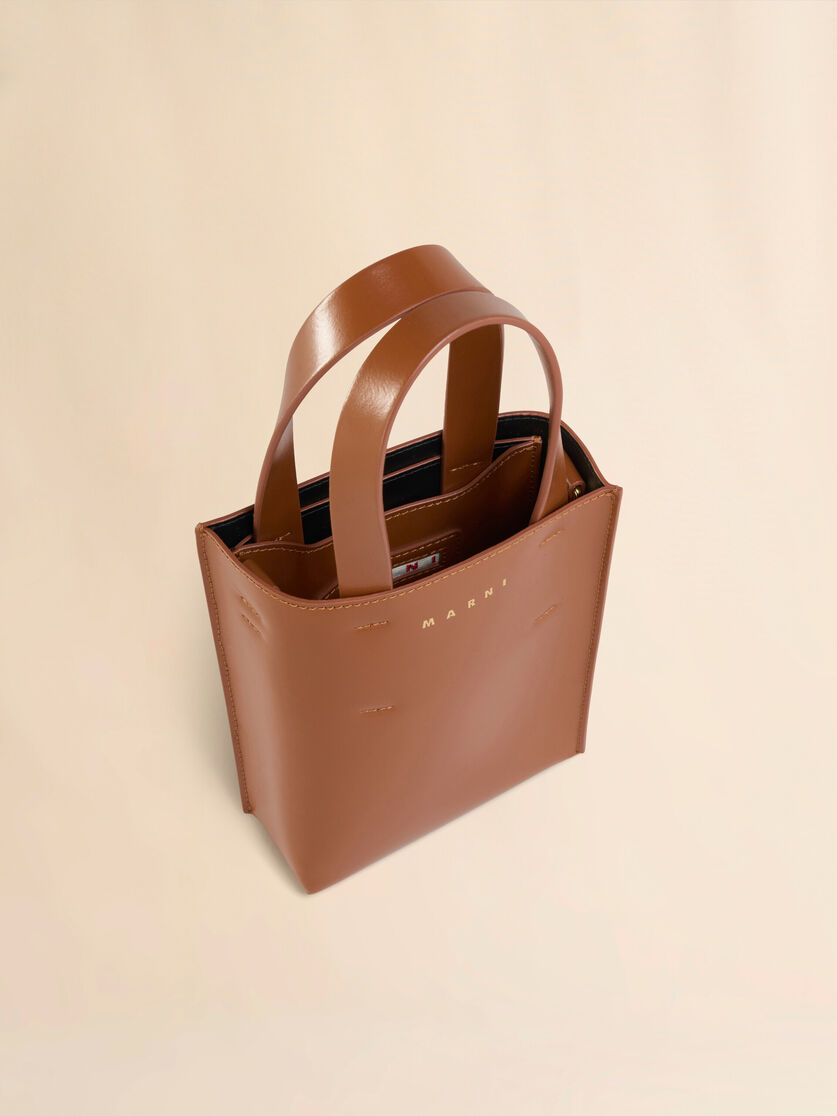 Stutterheim X Marni MUSEO Nano Bag In Brown Leather