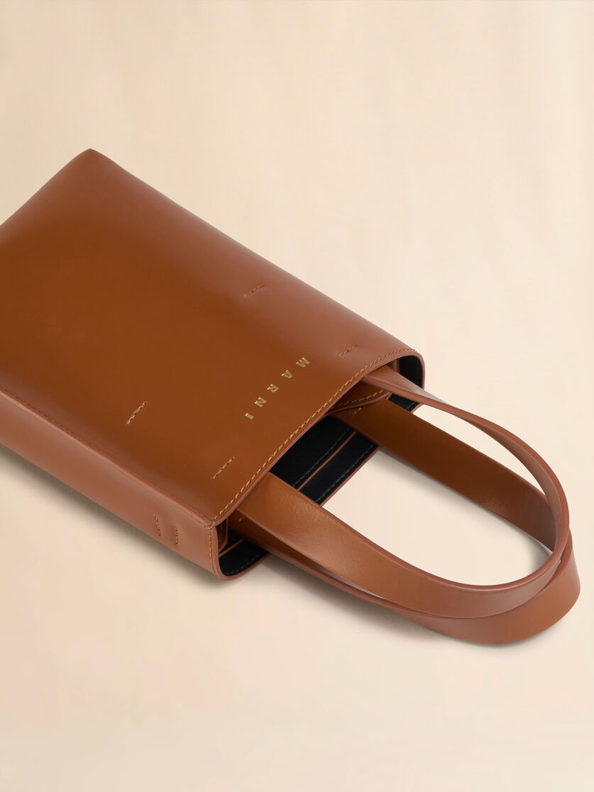 Stutterheim X Marni MUSEO Nano Bag In Brown Leather