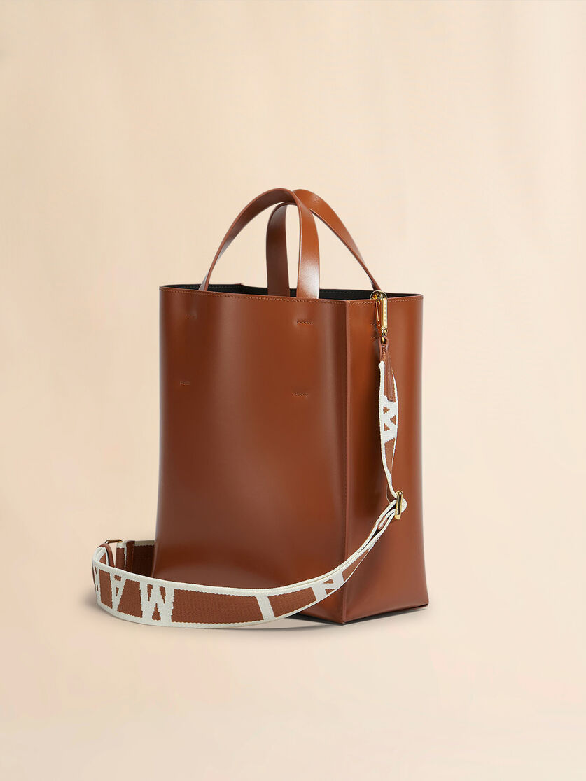 Stutterheim X Marni Museo Small Bag In Brown Leather