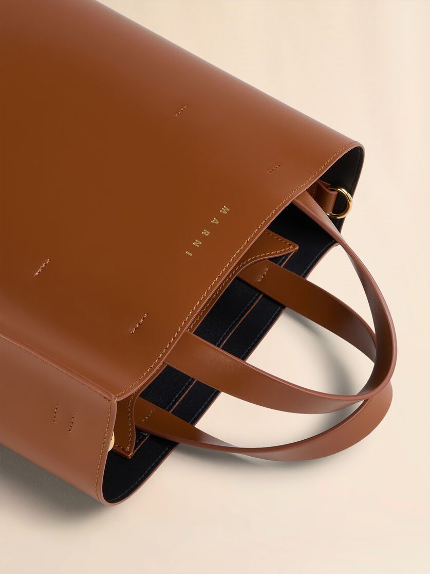 Stutterheim X Marni Museo Small Bag In Brown Leather