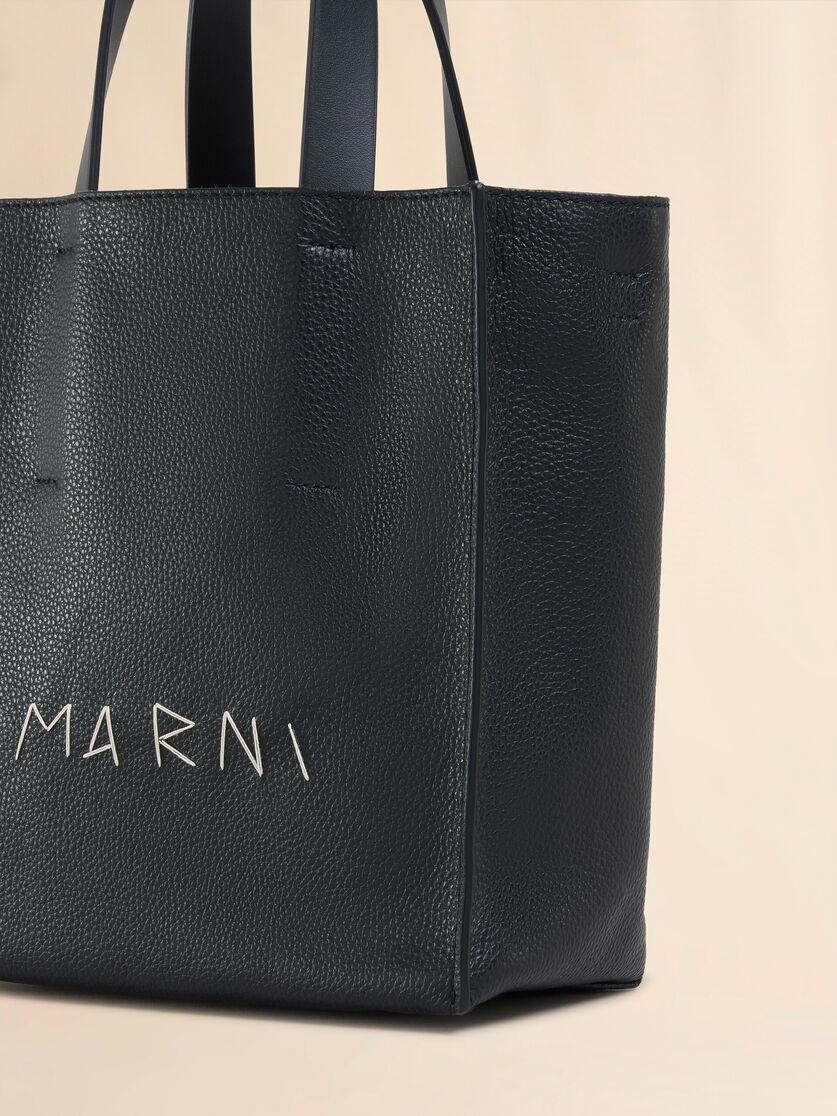 Stutterheim X Marni Museo Soft Mini Bag In Black Leather With Marni Mending