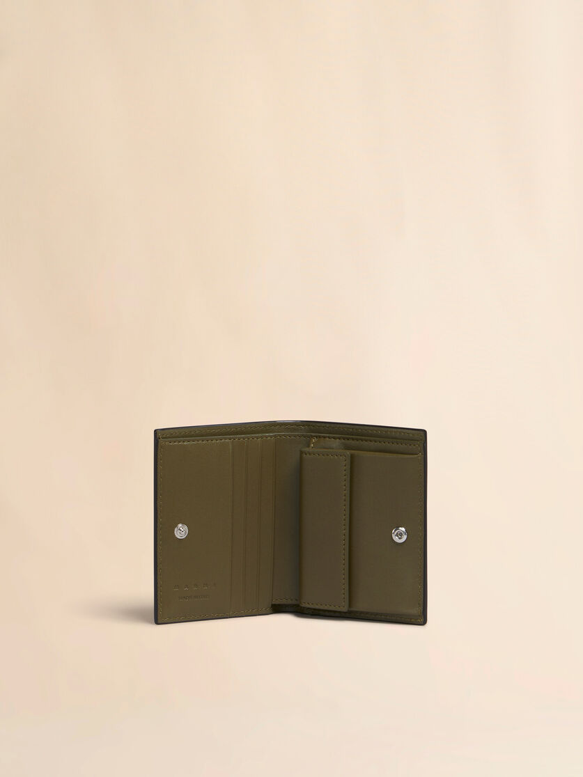 Stutterheim X Marni Mustard Leather Bifold Wallet With Marni Mending Embroidery