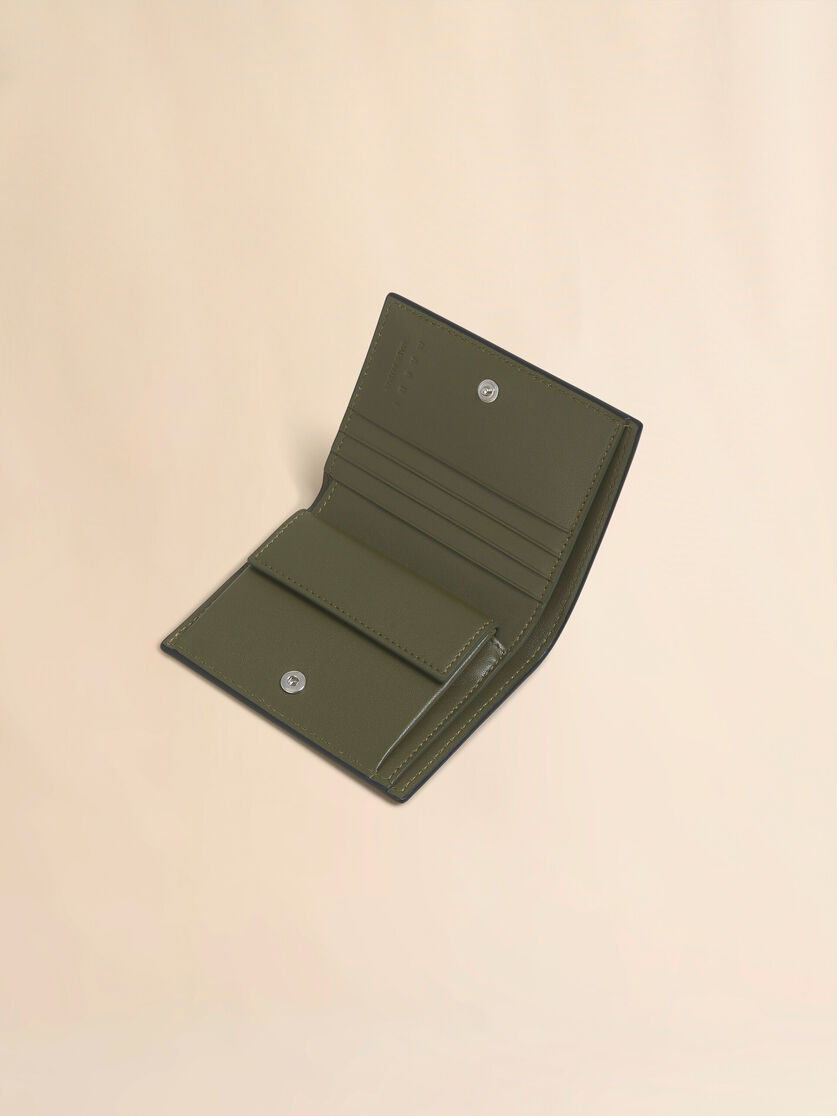 Stutterheim X Marni Mustard Leather Bifold Wallet With Marni Mending Embroidery