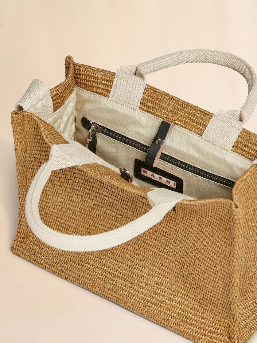 Stutterheim X Marni Natural-coloured Raffia-effect Small Tote Bag