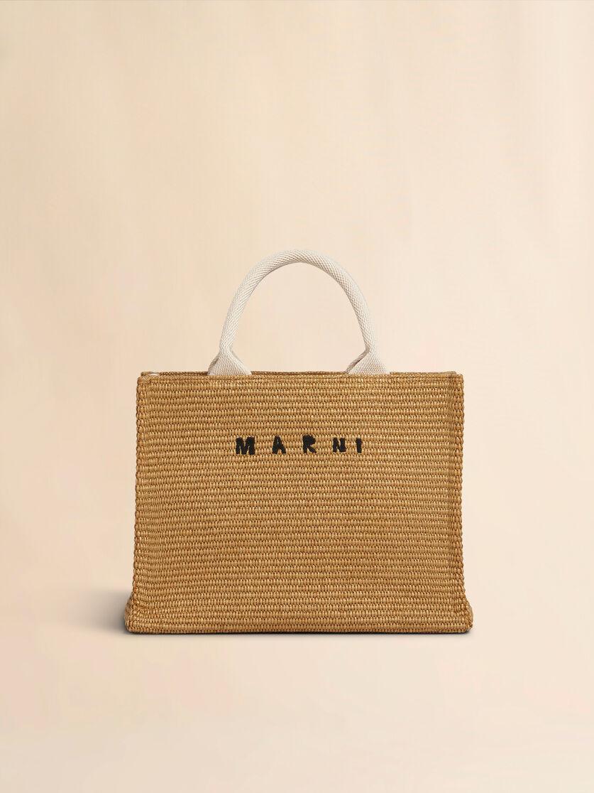 stutterheim x marni Natural-coloured raffia-effect Small Tote Bag