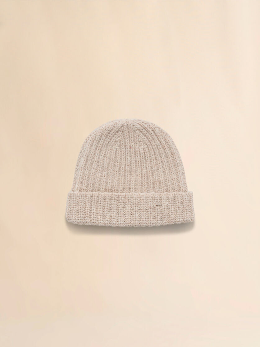 Stutterheim X Marni Oat Shetland Wool Beanie With Marni Mending