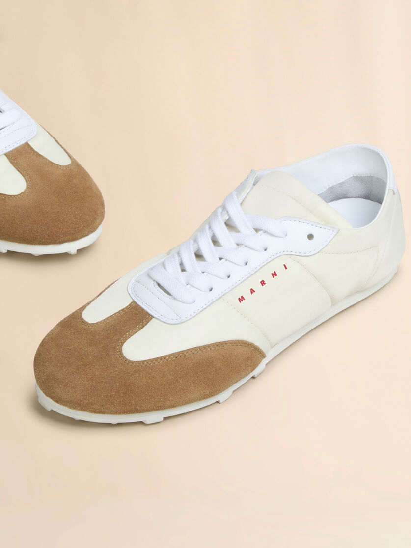 Stutterheim X Marni Off-white Nylon Softy Soccer Sneaker