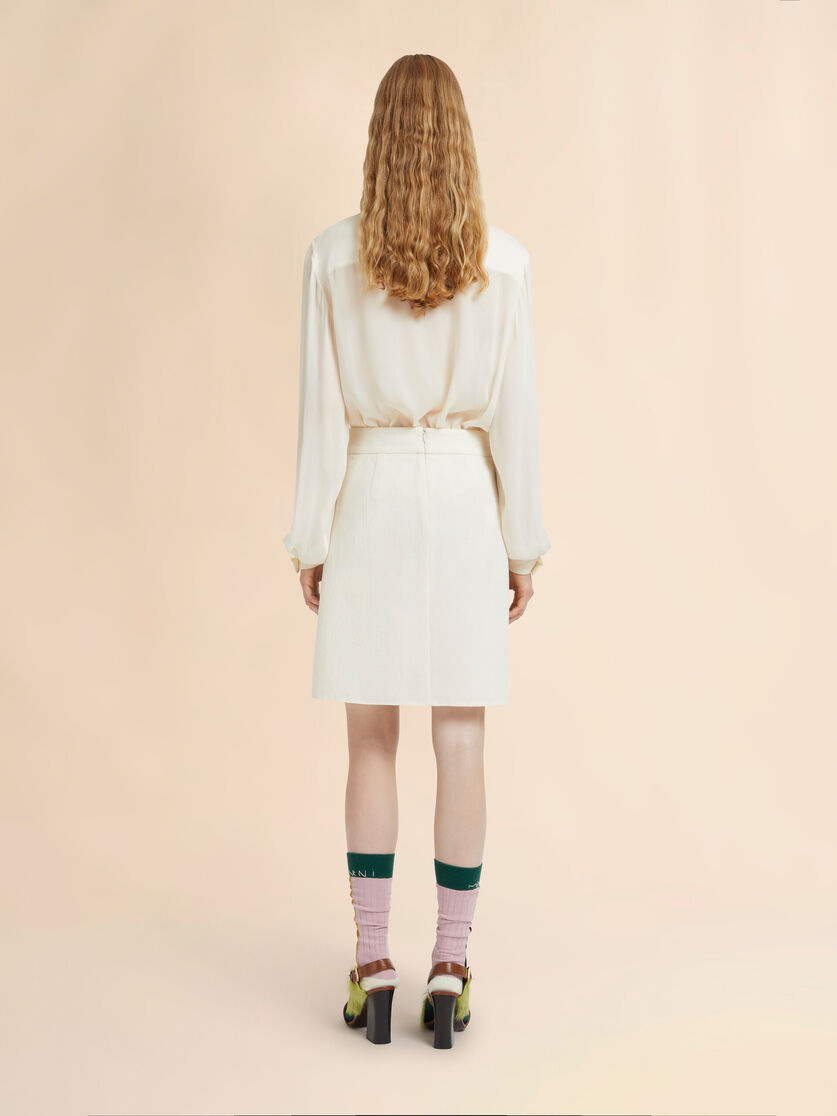 Stutterheim X Marni Off-white Wool Crêpe Midi Skirt