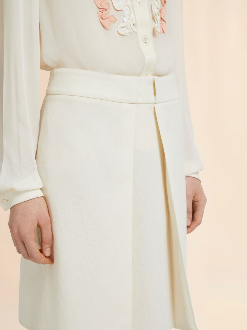 Stutterheim X Marni Off-white Wool Crêpe Midi Skirt