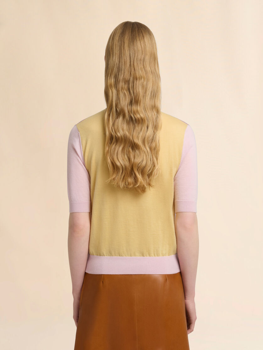 Stutterheim X Marni Pink Colour-block Wool-silk Polo Shirt