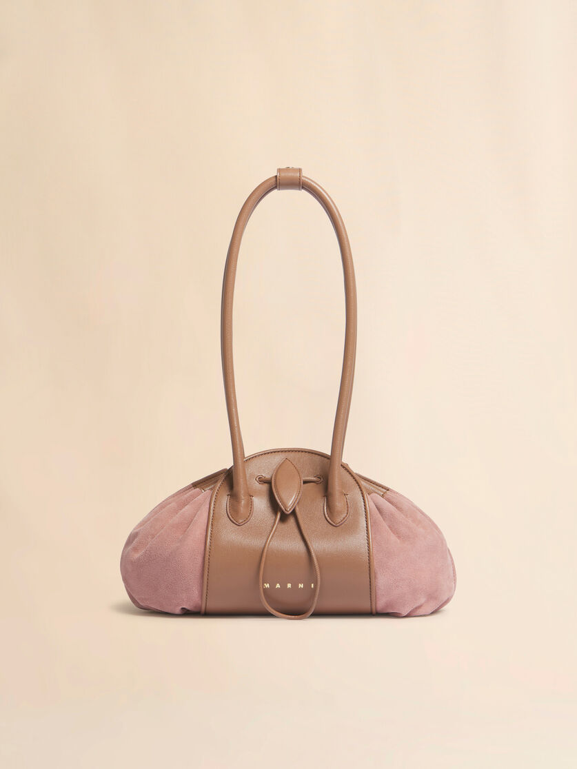 stutterheim x marni Pink leather and suede Tulipea shoulder bag
