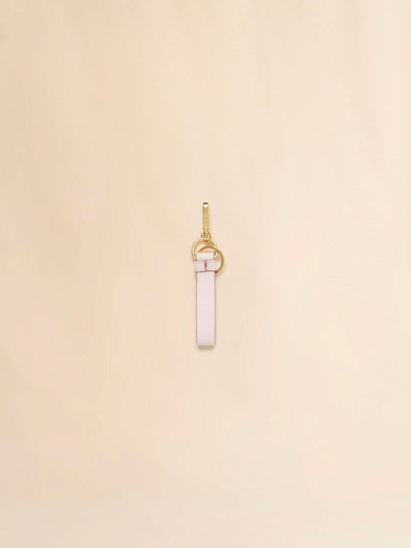 Stutterheim X Marni Pink Leather Keyring With Marni Mending