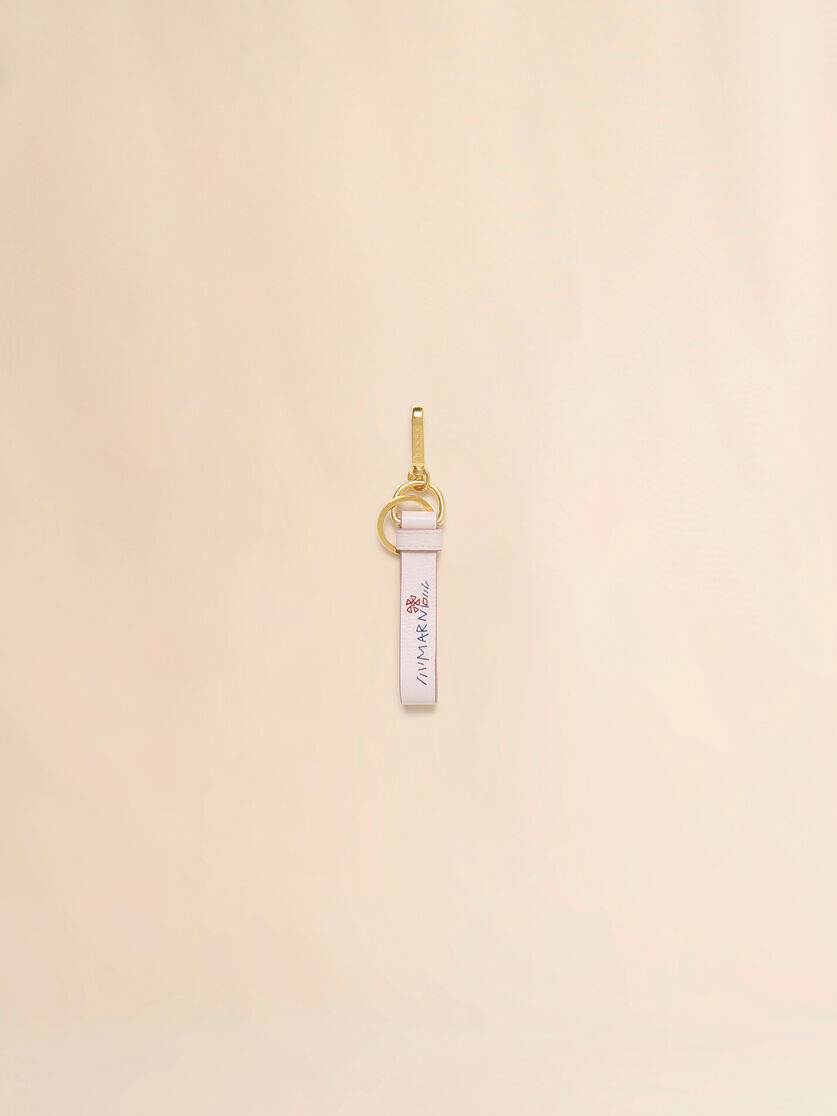 stutterheim x marni Pink leather keyring with Marni Mending