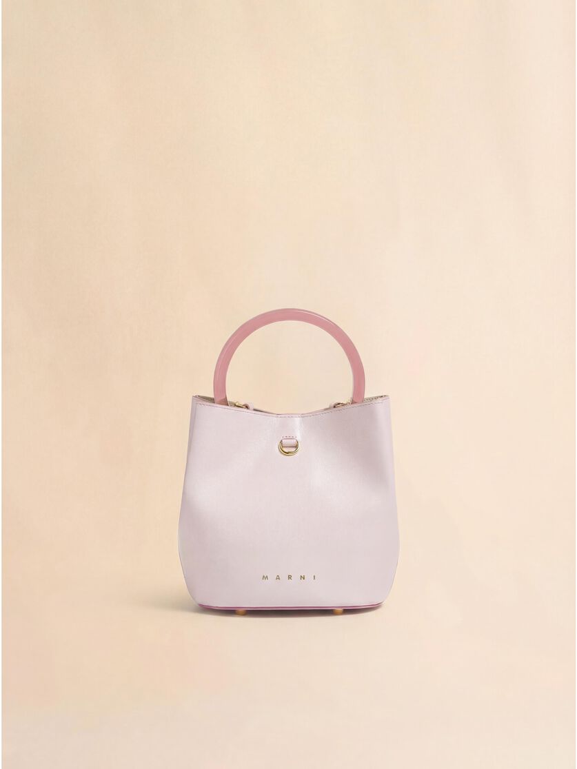 stutterheim x marni Pink leather Pannier bucket bag