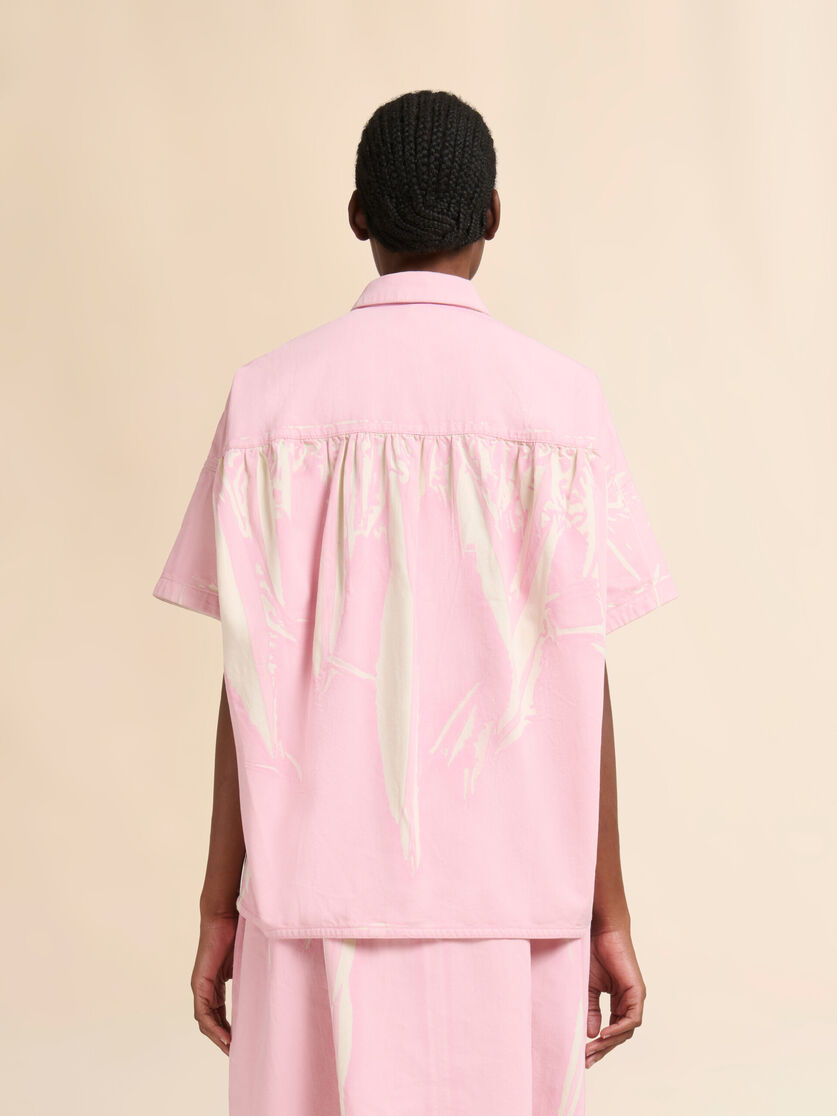 Stutterheim X Marni Pink Screen-printed Denim Shirt