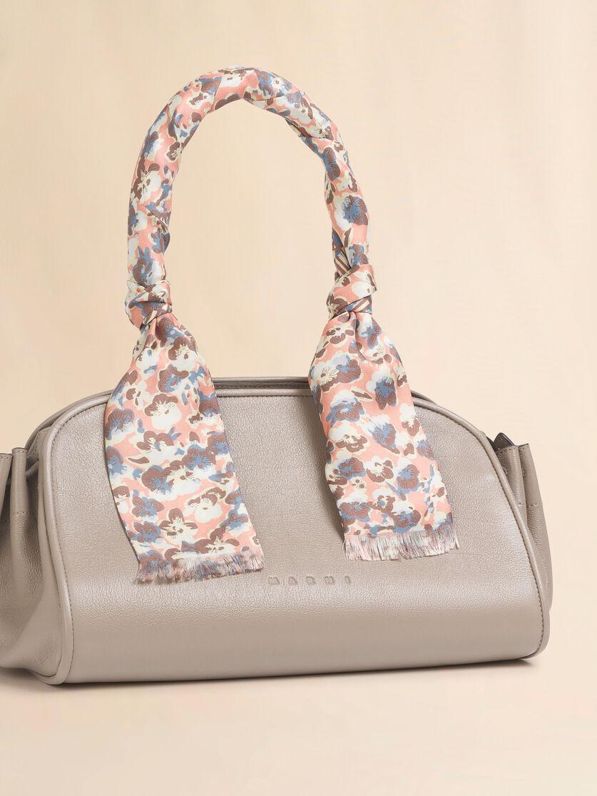 Stutterheim X Marni Pink Silk Scarf With Contrast Prints