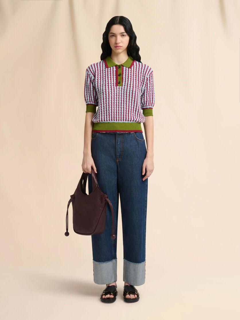 Stutterheim X Marni Red Leather Trunkaroo Soft Small Tote Bag