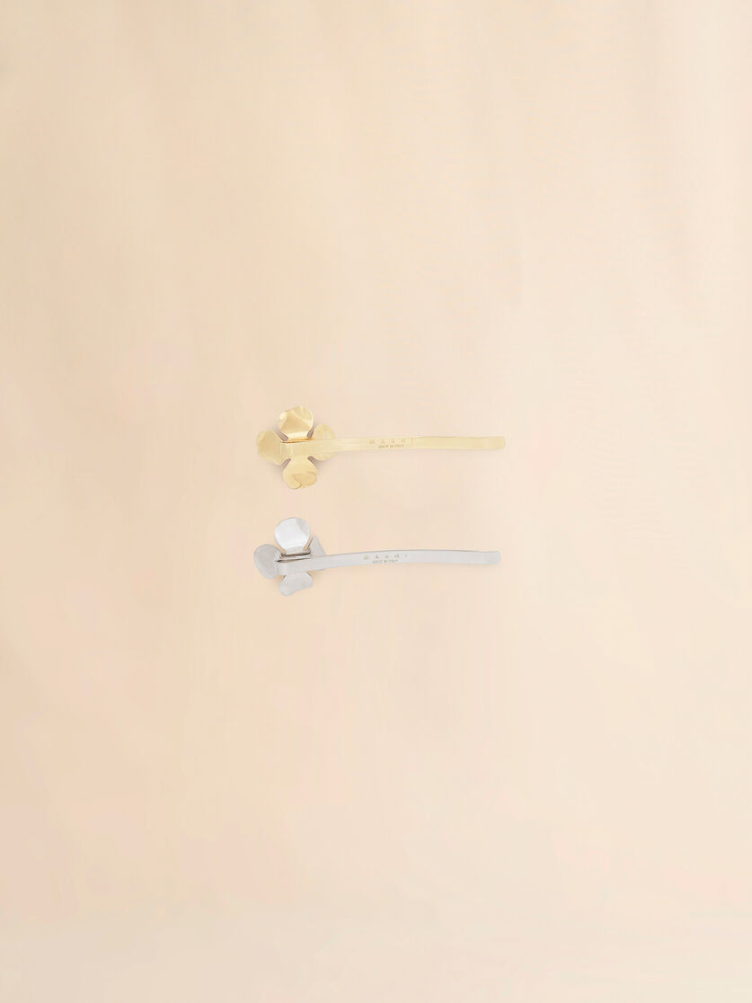 Stutterheim X Marni Set Of 2 Enamel Flower Hair Clips