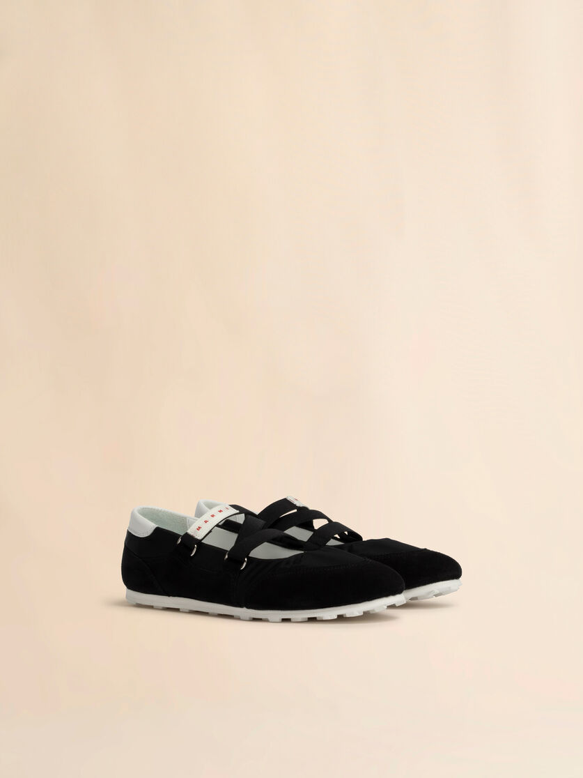 Stutterheim X Marni Soccer Retro Black Ballerina Trainers