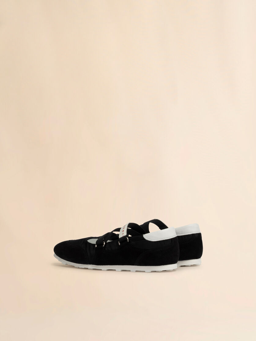 Stutterheim X Marni Soccer Retro Black Ballerina Trainers