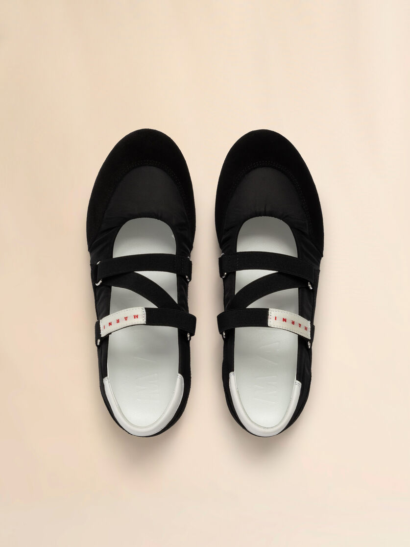 Stutterheim X Marni Soccer Retro Black Ballerina Trainers
