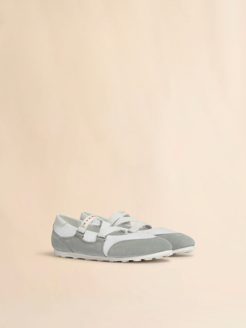 Stutterheim X Marni Soccer Retro Grey Ballerina Trainers