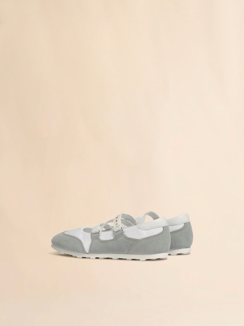 Stutterheim X Marni Soccer Retro Grey Ballerina Trainers