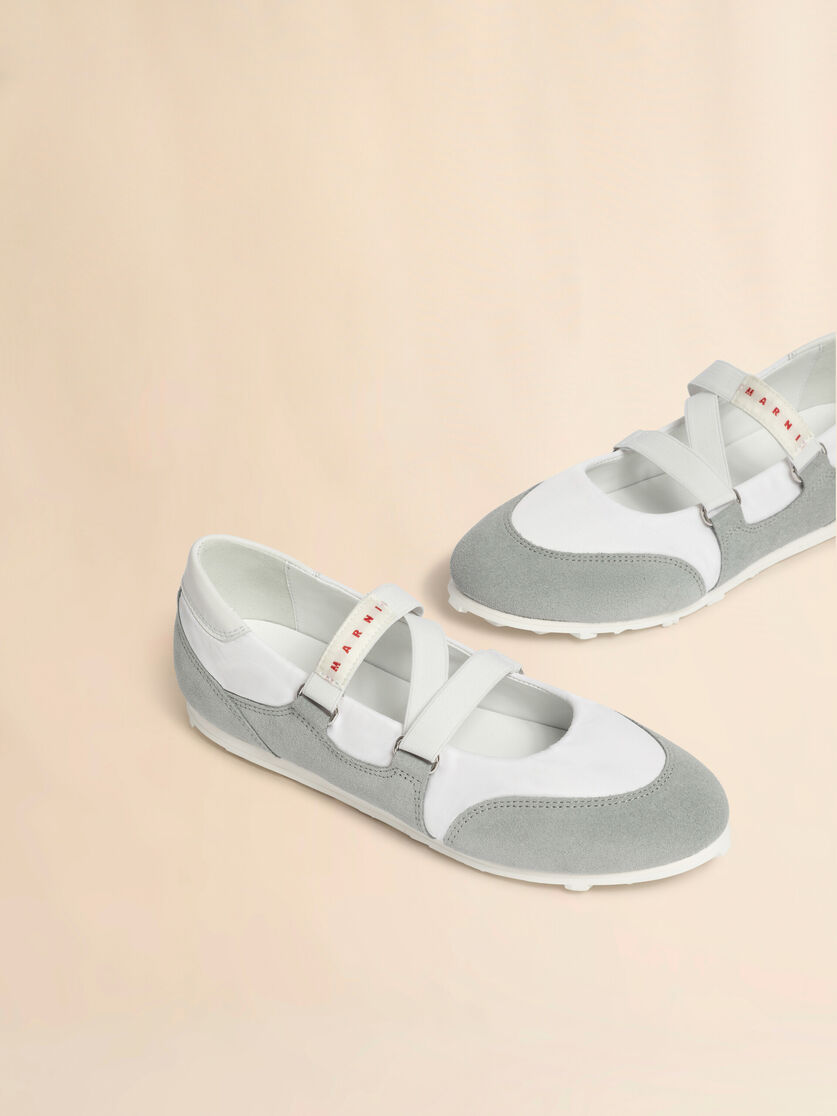 Stutterheim X Marni Soccer Retro Grey Ballerina Trainers