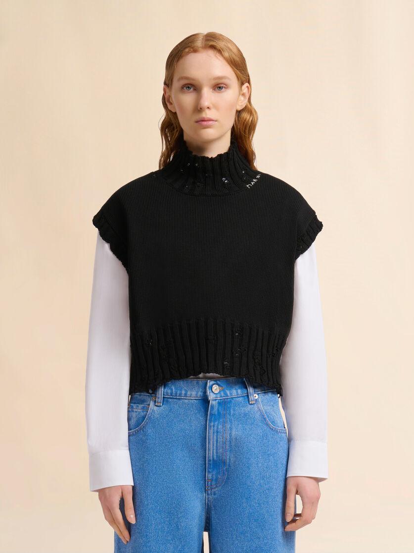 Stutterheim X Marni Black Cotton Cropped Vest