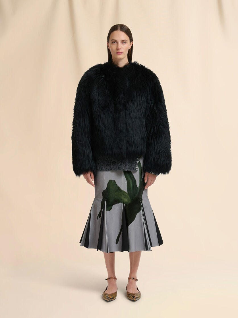 Stutterheim X Marni Black Shearling Jacket