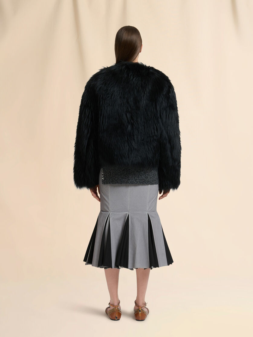 Stutterheim X Marni Black Shearling Jacket