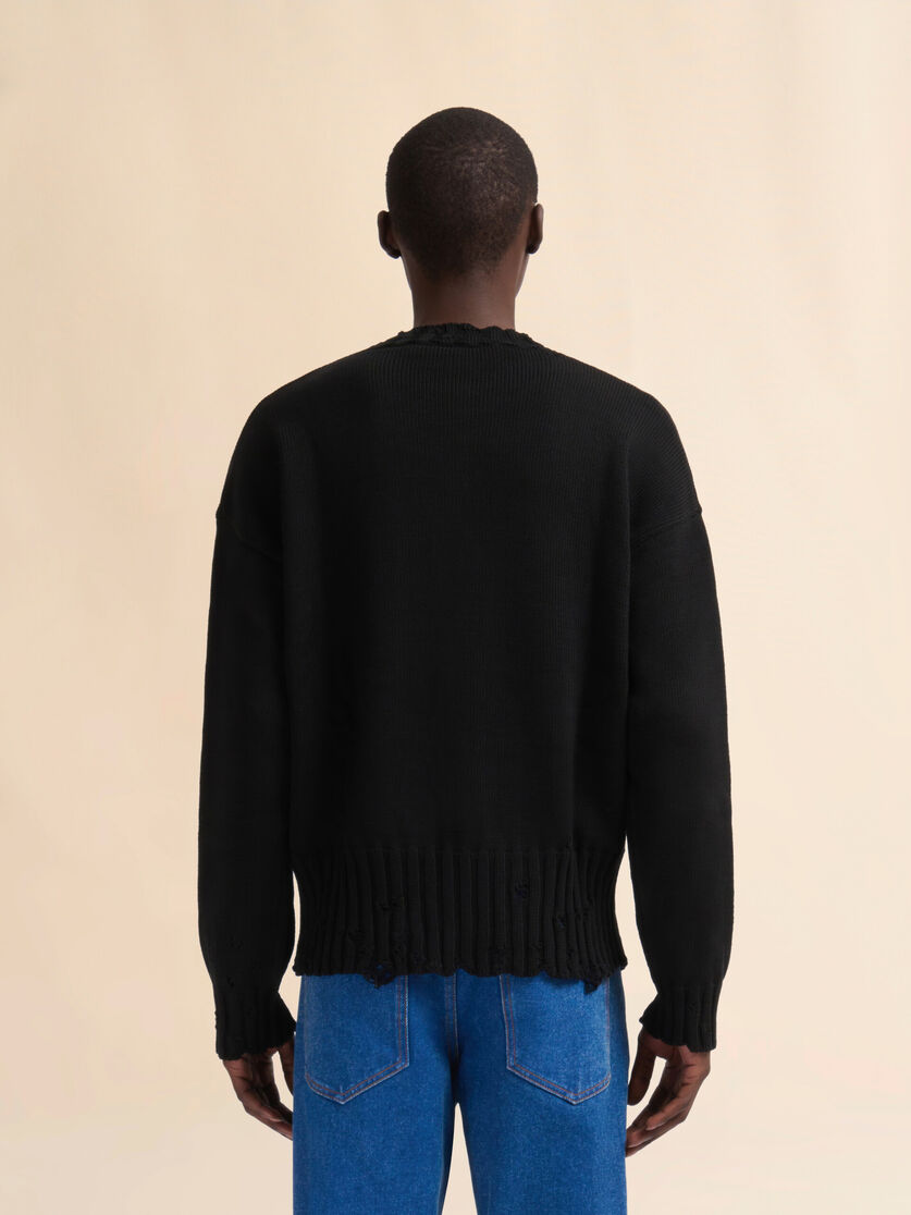 Stutterheim X Marni Black Twisted Crewneck Sweater