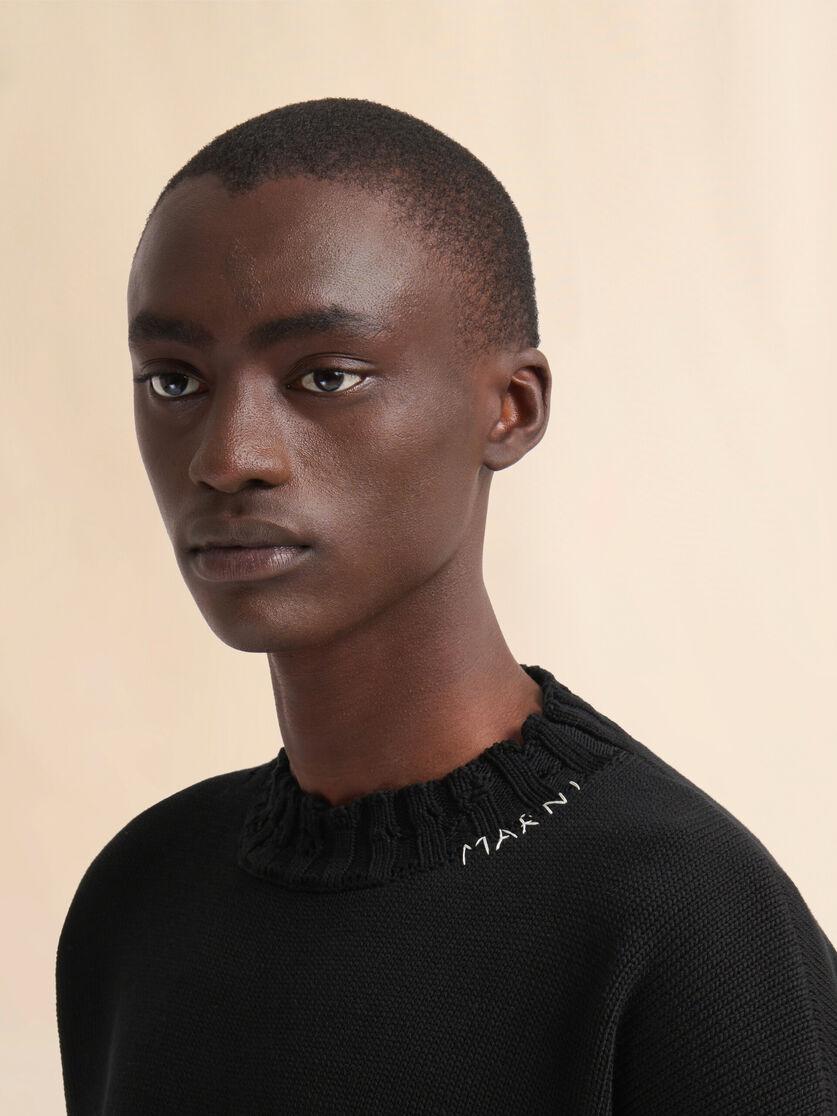 Stutterheim X Marni Black Twisted Crewneck Sweater