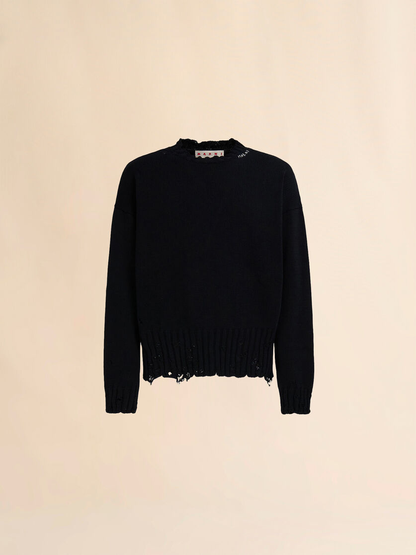 stutterheim x marni Black twisted crewneck sweater