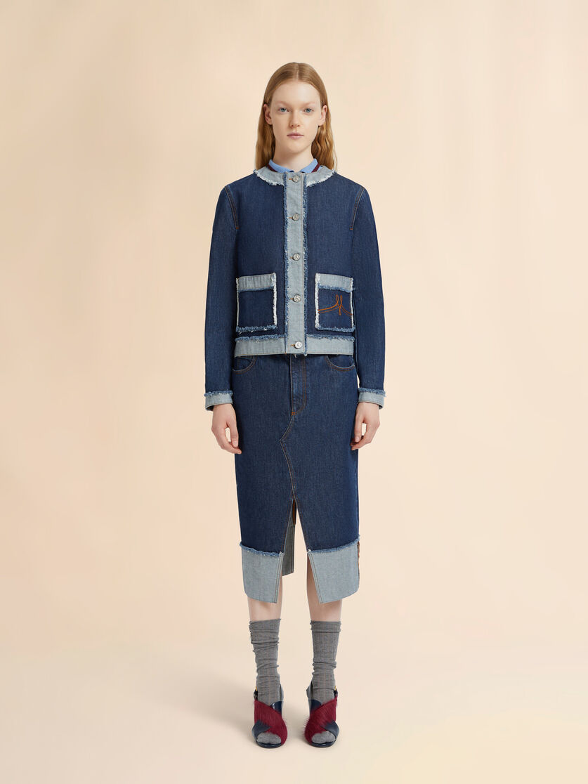 Stutterheim X Marni Blue Denim Inside-out Jacket