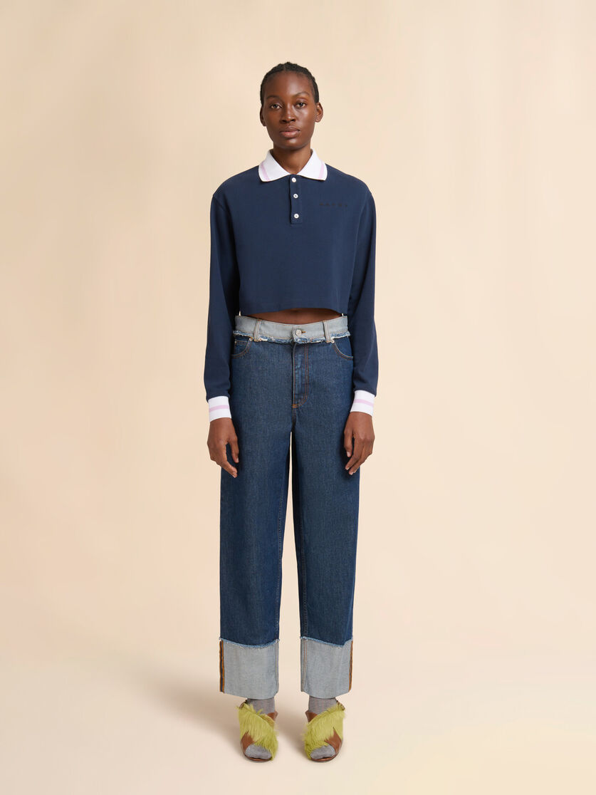 Stutterheim X Marni Blue Denim Inside-out Jeans
