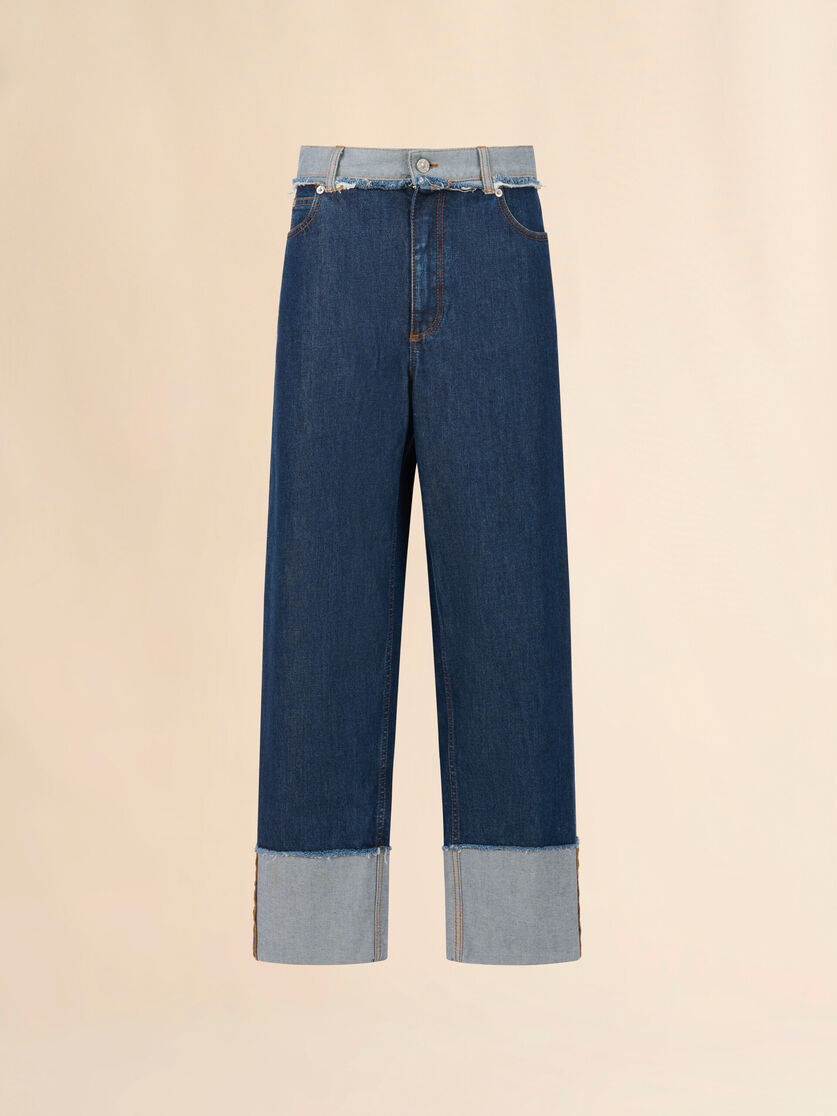 stutterheim x marni Blue denim inside-out jeans