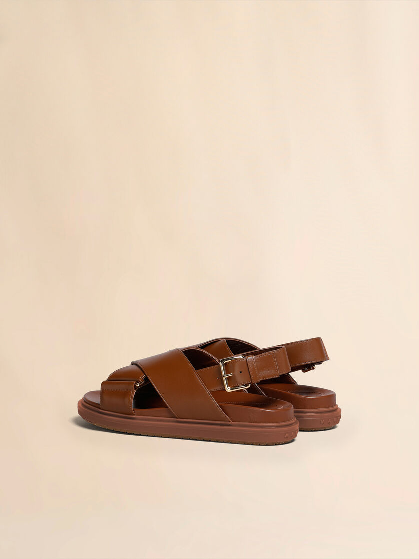 Stutterheim X Marni Brown Leather Fussbett